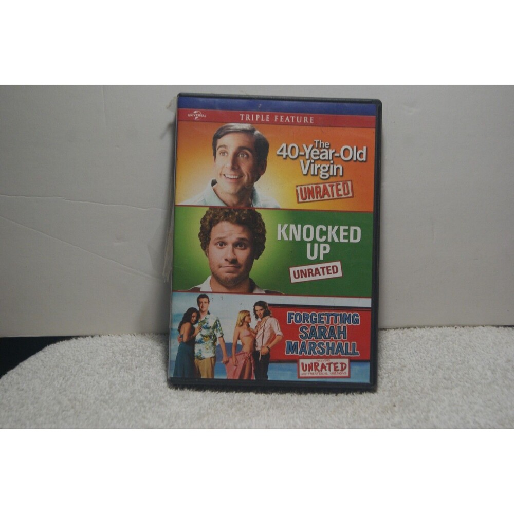 TRIPLE FEATURE DVD: 40-Year-Old Virgin, Knocked Up, Sarah Marshall Comedys